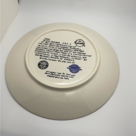 Norman Rockwell "His First Pencil"/Back to School 2001 Decorative Plate - Picture 2 of 4